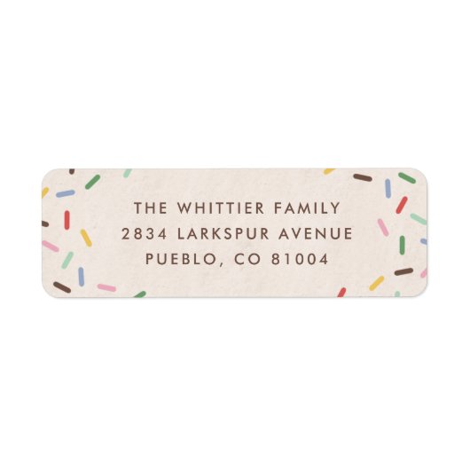 Décorer + Célébrer Étiquette de adresse des arrosa (Devant)