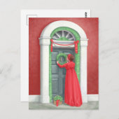 "Décorer pour un Noël de régence." Carte postale (Devant / Derrière)