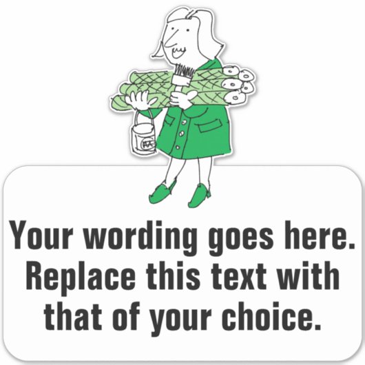 Decorerende stoffen en decorerende stoffen sticker (Voorkant)