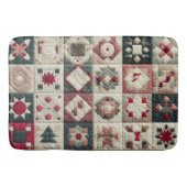 Décors de Noël inclinés Tapis de bain (Devant)