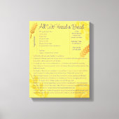 Decorteer uw keuken met een heerlijk recept canvas afdruk (Voorkant)