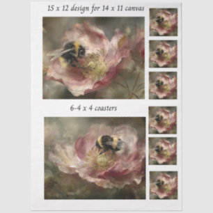 Decoupage 11x14 ontwerp voor canvas hommel tissuepapier