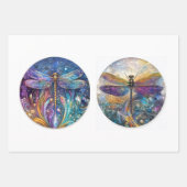 Decoupage 12" Circular Rounds Dragonflies  Inpakpapier Vel (Voorkant 3)