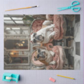 Decoupage 2 Cool Engels Bulldogs Zonnebril Tissuepapier (Craft)