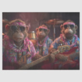 Decoupage 3 Monkey's Tropical Band Tissuepapier (Voorkant)