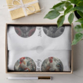 Decoupage 3" Snow Globe Moulds Roosters Red Barn Tissuepapier (Geschenk)