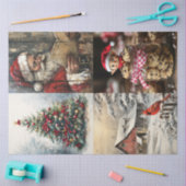 Decoupage 4 Kerst Design Tissuepapier (Craft)