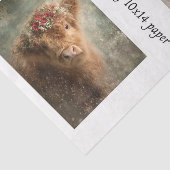 Decoupage 5x7 Highland Calves Winter Scene  Tissuepapier (Detail)