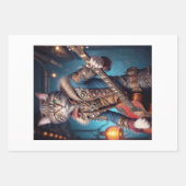 Decoupage - A steampunk cat & guitar - Inpakpapier Vel (Voorkant 2)