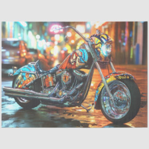 Decoupage Aangepaste Gedetailleerde Paint Job Moto Tissuepapier