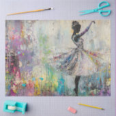 Decoupage Abstracte ballerina levendige kleuren Tissuepapier (Craft)