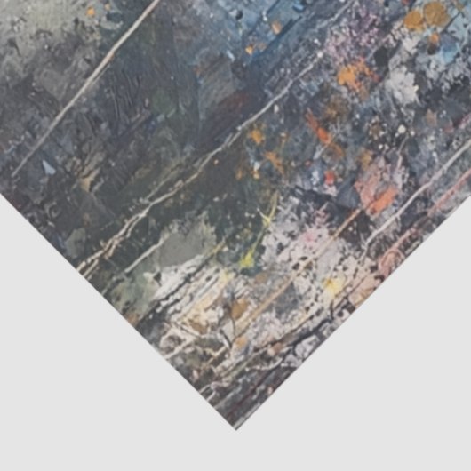 Decoupage Abstracte Boeddha Pose Tissuepapier (Detail)