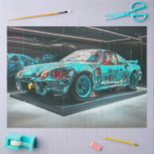 Decoupage Abstracte Gemodificeerde Turquoise Rusty Tissuepapier (Craft)