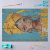 Decoupage Abstracte schilderij Afro-Amerikaanse Te Tissuepapier (Craft)