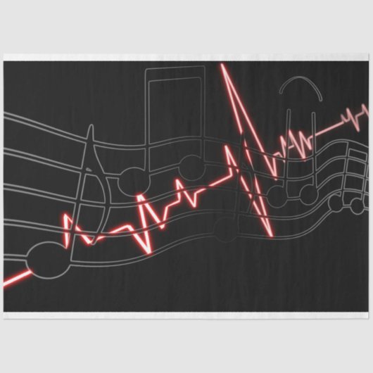 Decoupage achtergrond achtergrond muziek tissuepapier (Voorkant)