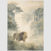 Decoupage Afrikaanse Leeuw Waterval Forest Tissuepapier (Voorkant)