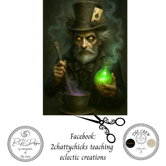 Decoupage Alchemist Timekeeper Glowing Potion  Tissuepapier