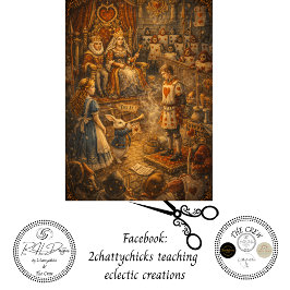 Decoupage Alices Royal  Court Room Drama Tissuepapier