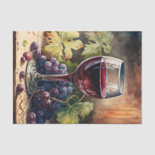 Decoupage ambachten wijnliefhebbers tissuepapier