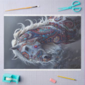 Decoupage Amerikaans Indiaas geschilderd Paard Aur Tissuepapier (Craft)