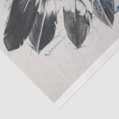 Decoupage Amerikaanse Indiase Maiden Blue Feather Tissuepapier (Detail)