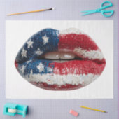 Decoupage Amerikaanse vlag lippen Tissuepapier (Craft)