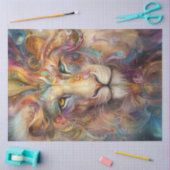 Decoupage Artistiek Intrigerend Psychedelisch Leeu Tissuepapier (Craft)