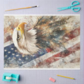 Decoupage Bald Eagle Amerikaanse vlag Pride Tissuepapier (Craft)