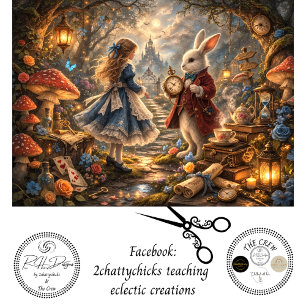 Decoupage Betoverd Bosmeisje & Konijn Tissuepapier