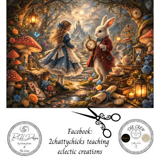 Decoupage Betoverd Bosmeisje & Konijn Tissuepapier