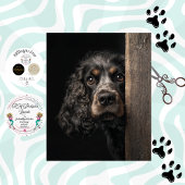 Decoupage Black Brown Cocker Spaniel Sadie Tissuepapier