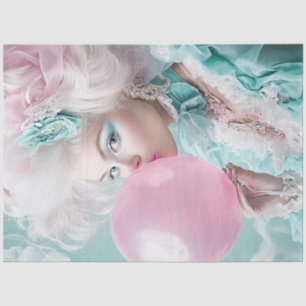 Decoupage Blowing Bubbles op warme zomerdagen Tissuepapier