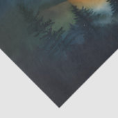 Decoupage Blue Tan Mountain Scene Tissuepapier (Detail)