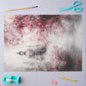 Decoupage Boeddhabeeld Kersenbloesem Bomen Tissuepapier (Craft)