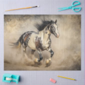Decoupage boeiende verf paard lopen stoffig tissuepapier (Craft)