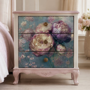 Decoupage Boeket van Stofrozen Lilac Pioen Tissuepapier