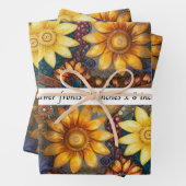 Decoupage Boho Floral Drawer Fronts 29x8" Inpakpapier Vel (In situ)