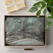 Decoupage Brunette Victoriaans Jurk Bloemen Parapl Tissuepapier (Geschenk)