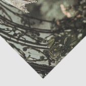 Decoupage Brunette Victoriaans Jurk Bloemen Parapl Tissuepapier (Detail)