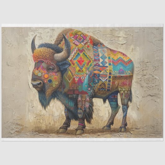 Decoupage Buffalo Spirit of the Plains Tissuepapier (Voorkant)