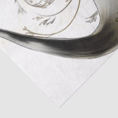 Decoupage Bull Skull Art Nouveau Bloemen Tissuepapier (Detail)