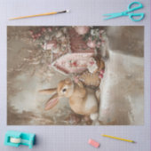 Decoupage Bunny viert Pasen & Kerstmis Tissuepapier (Craft)