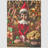 Decoupage Candy Cane Elf Sweet Lady  Tissuepapier (Voorkant)