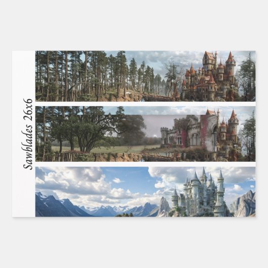 Decoupage Castle Ireland for Signs & Handsaws  Inpakpapier Vel (Voorkant)