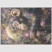 Decoupage Celestial Dreamlike Monkey Bright Colors Tissuepapier (Voorkant)
