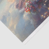 Decoupage  Celestial Express Vliegtrein Tissuepapier (Detail)