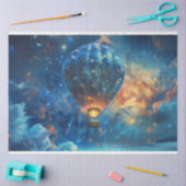 Decoupage Celestial Night Sky Hete Luchtballon Tissuepapier (Craft)