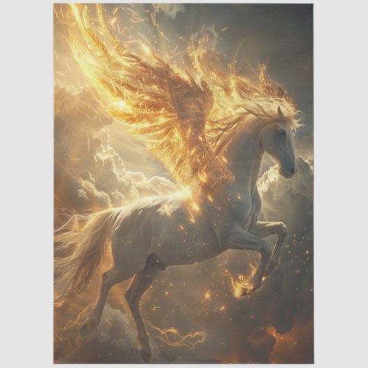 Decoupage Celestial Winged Pegasus Tissuepapier (Voorkant)