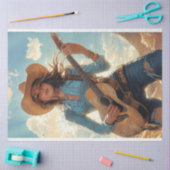 Decoupage Character Gitarist Debbie Tissuepapier (Craft)