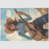 Decoupage Character Gitarist Debbie Tissuepapier (Voorkant)